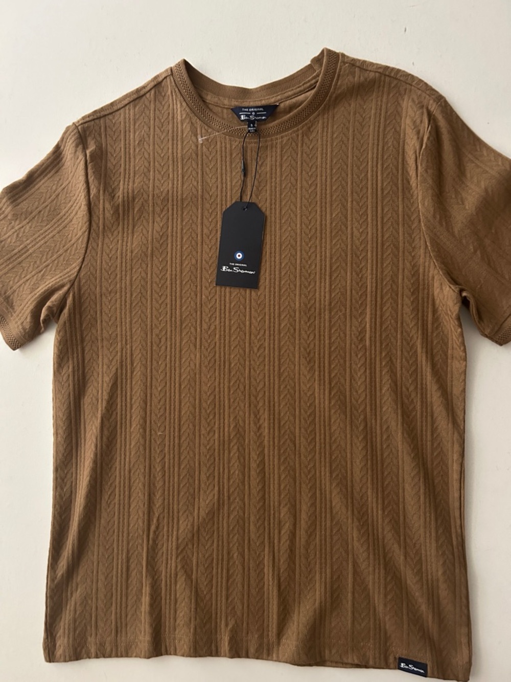 Ben Sherman Brown Short Sleeve Crew Neck Tee NWT